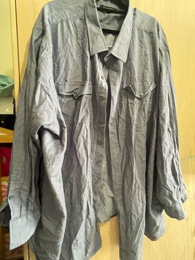 Casual Men's Lightweight Shirt Jacket in Gray by Unknown Brand